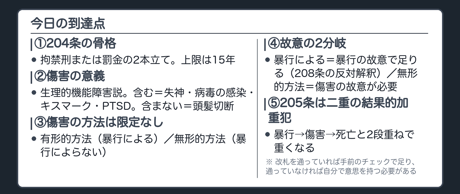 今日の到達点