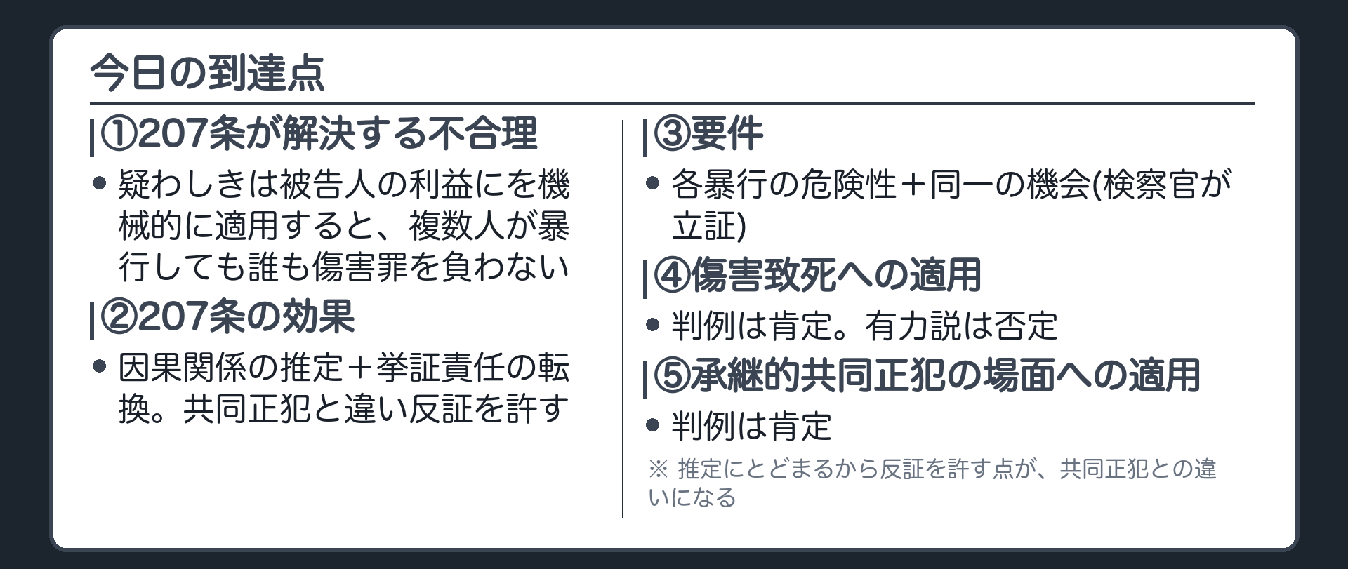 今日の到達点