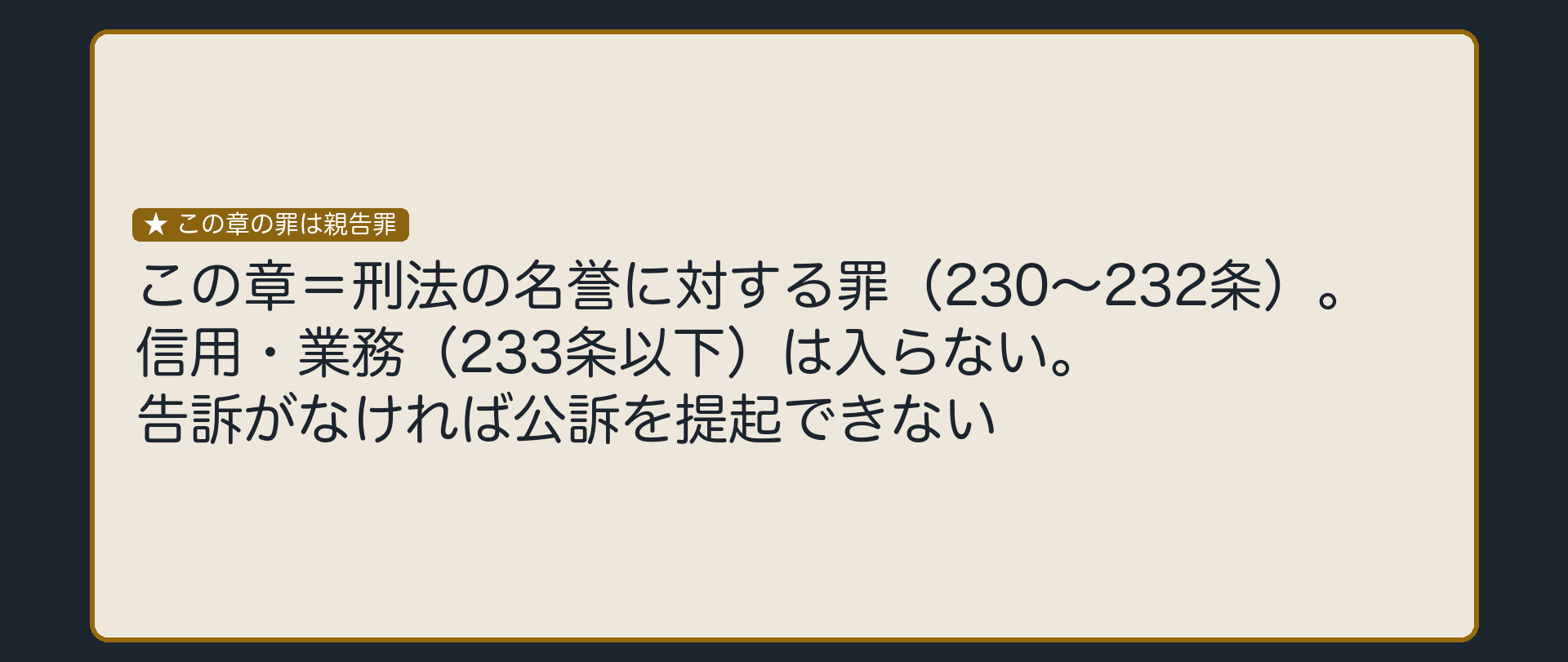 名誉毀損罪は親告罪——告訴がなければ起訴できない
