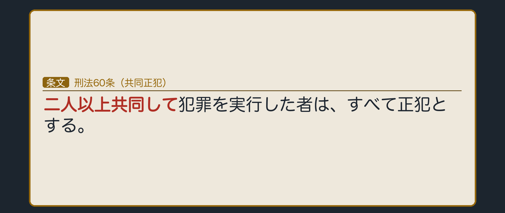 共同正犯(60条)