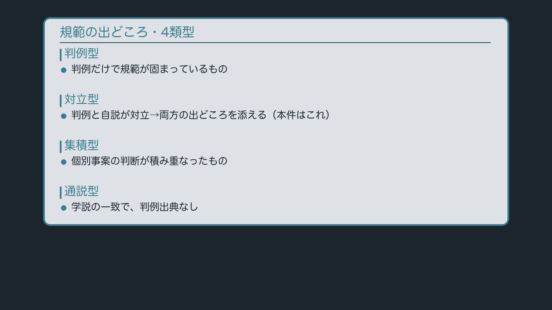 規範の出どころ・4類型