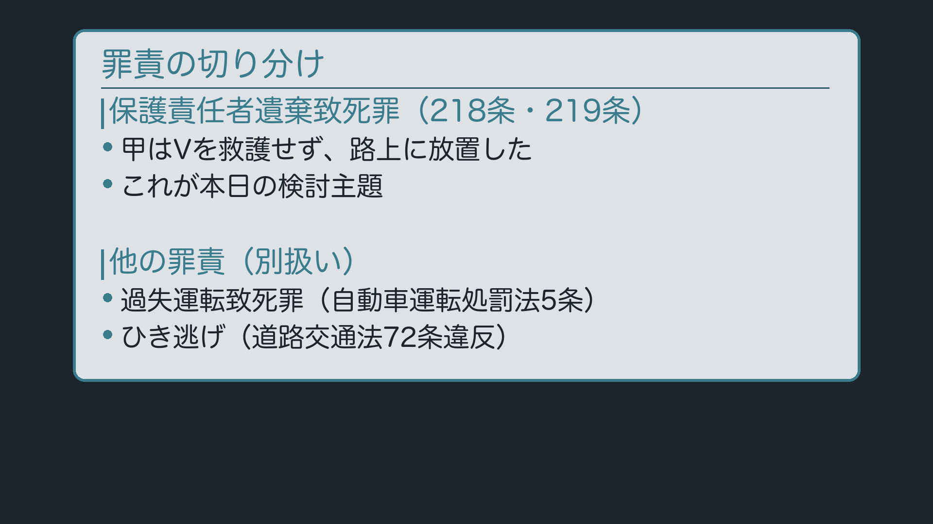 罪責の切り分け