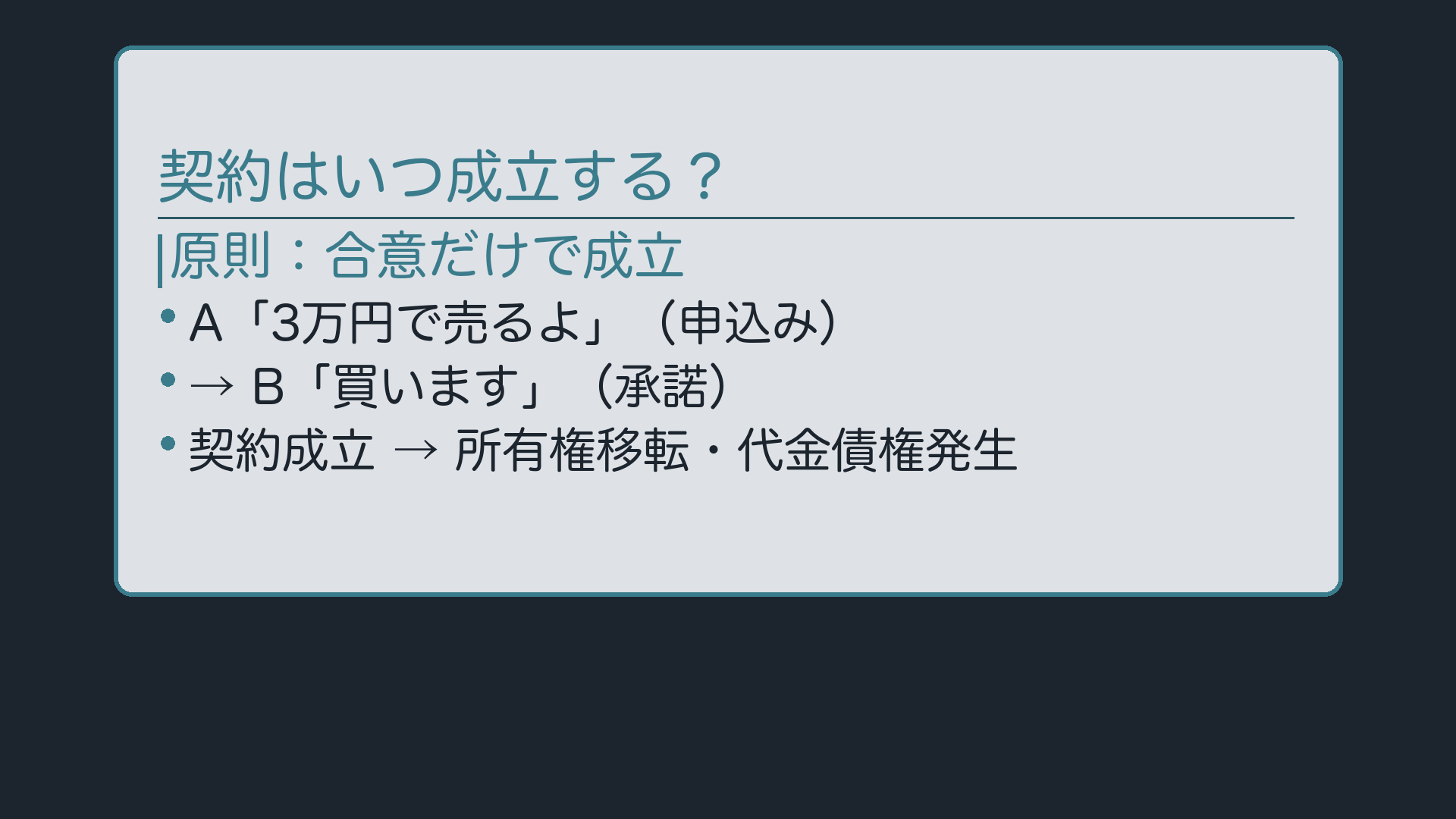 契約はいつ成立する?