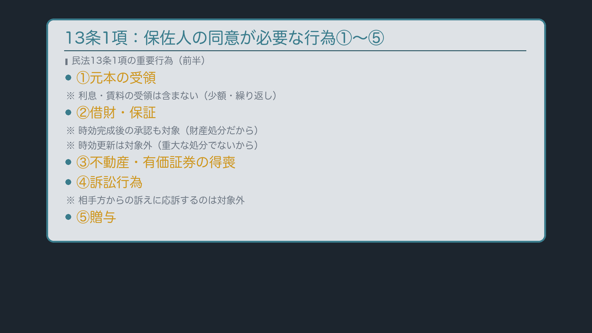 13条1項各号の一覧
