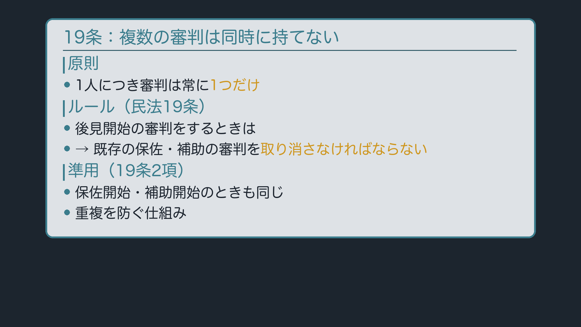 19条=新しい審判の前に古い審判を取り消す
