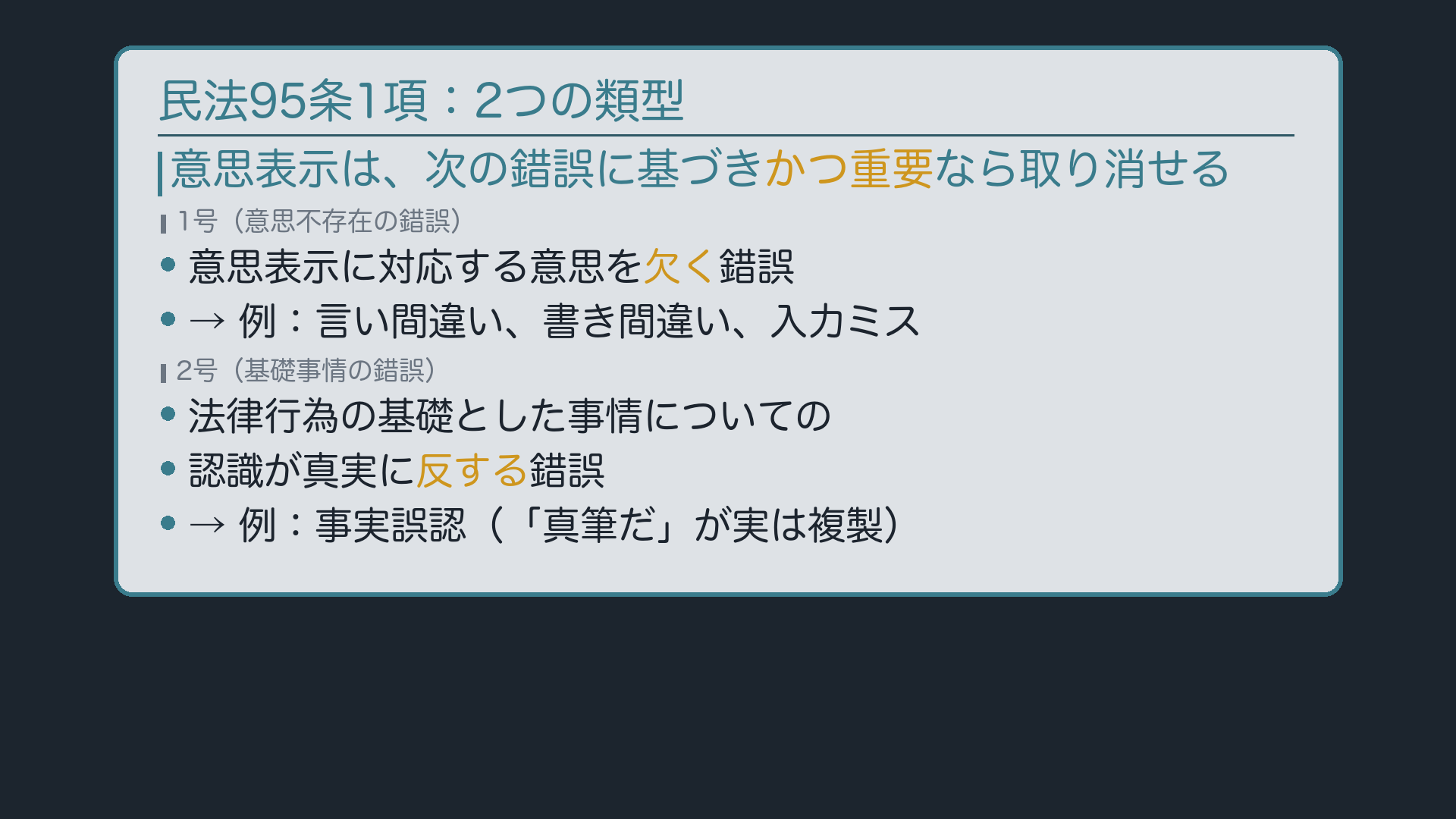 95条1項:2つの類型と取消しという効果