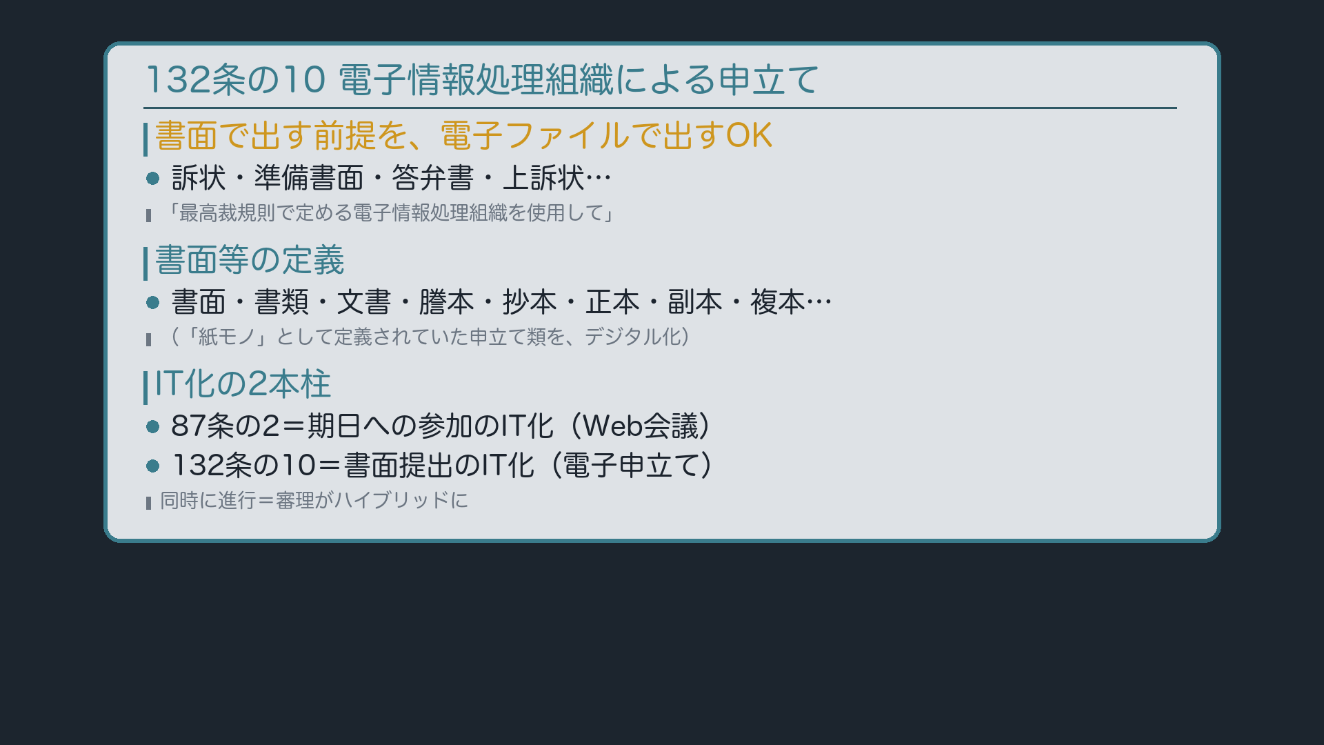 132条の10——電子申立ての根拠