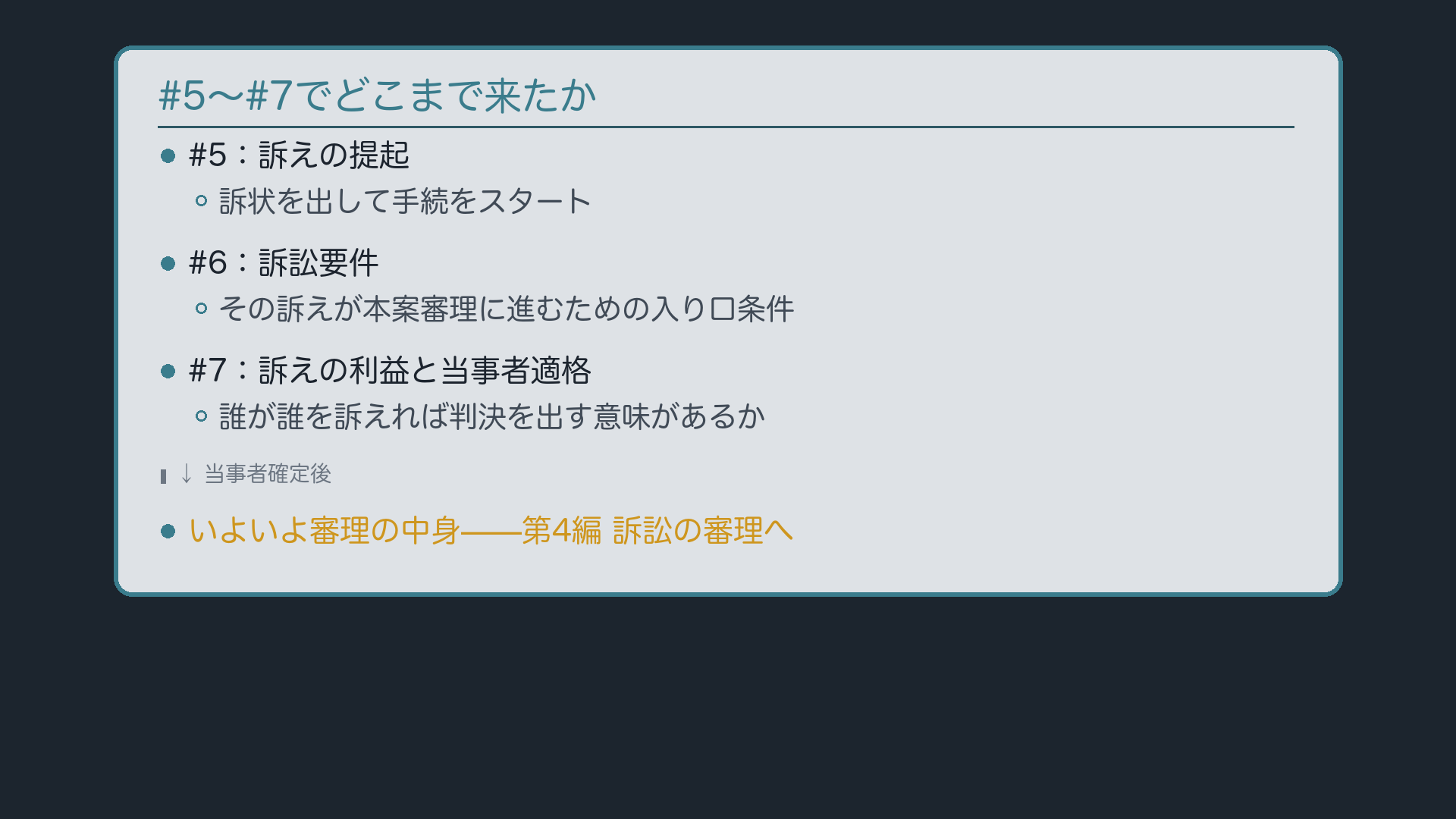 #5〜#7の到達点マップ