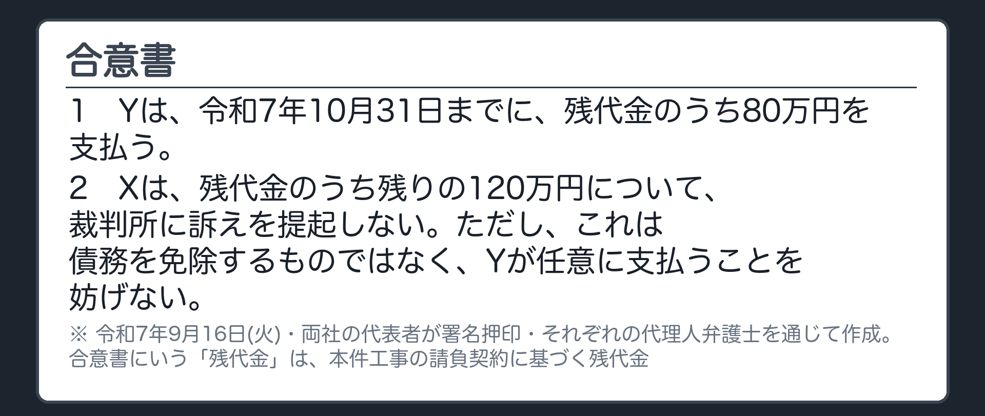 合意書